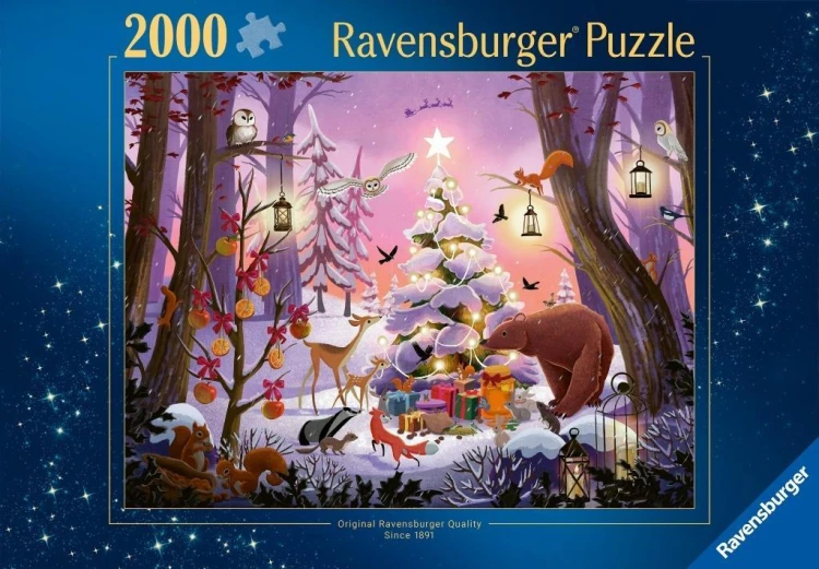 Puzzle 2D: Święta w lesie 2000el, Ravensburger