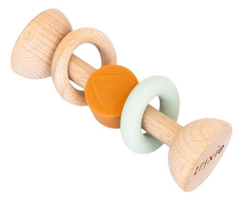 Grzechotka drewniana silikonowa Lis, Trixie Baby