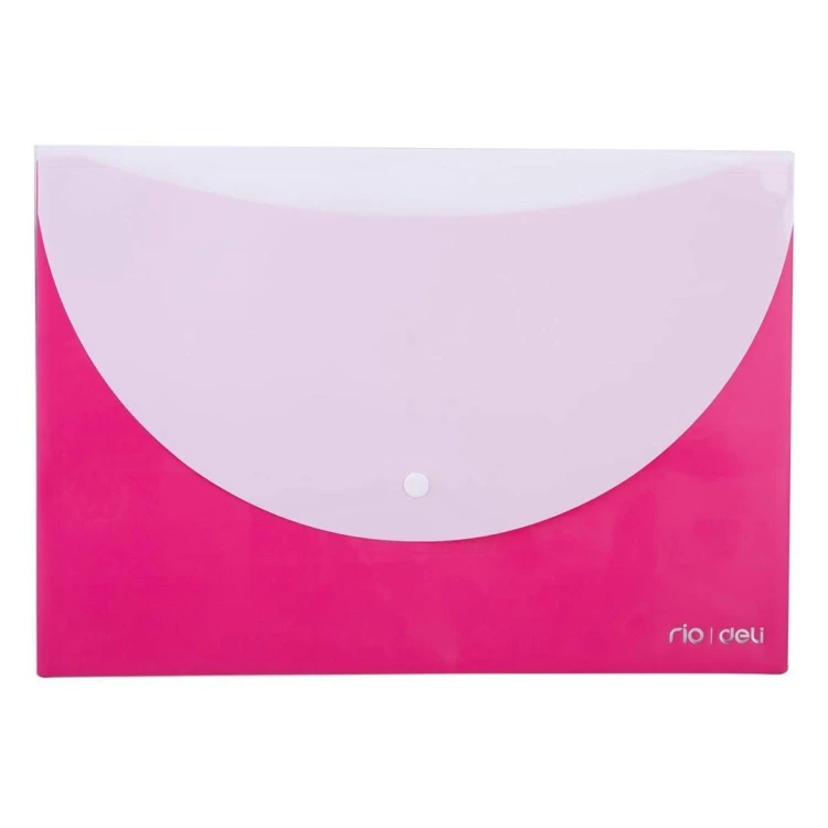 Teczka kopertowa A4 na zatrzask Rio różowa DELI