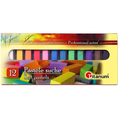 Pastele suche 12 kolorów, Titanum