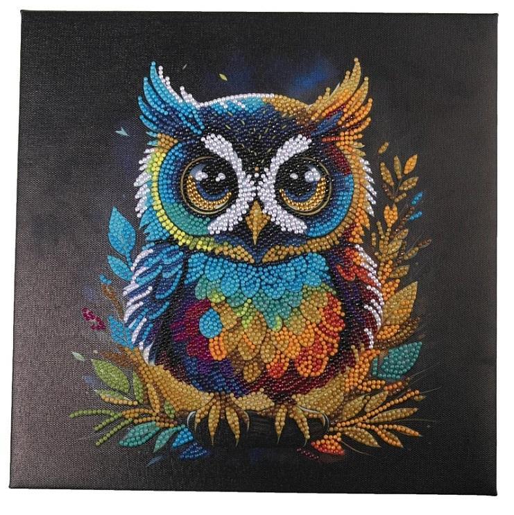 Obraz na płótnie 30x30cm z mozaiką Sowa, EPEE