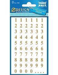 Naklejki złote cyfry - 7,5mm, Zdesign