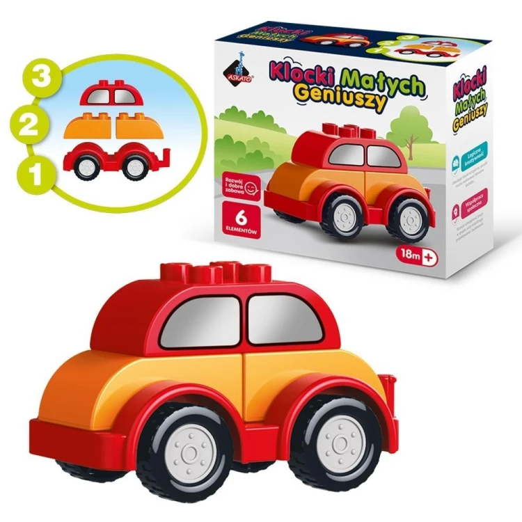 Klocki małych geniuszy Autko 6el, Askato