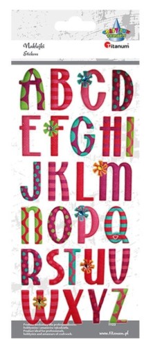 Naklejki wypukłe miękkie alfabet 26szt, Titanum