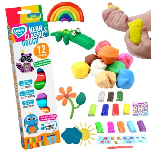 Zestaw do modelowania z ciastem 12 kolorów, Okto