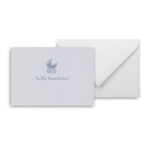 Mini kartka hello bambino blue