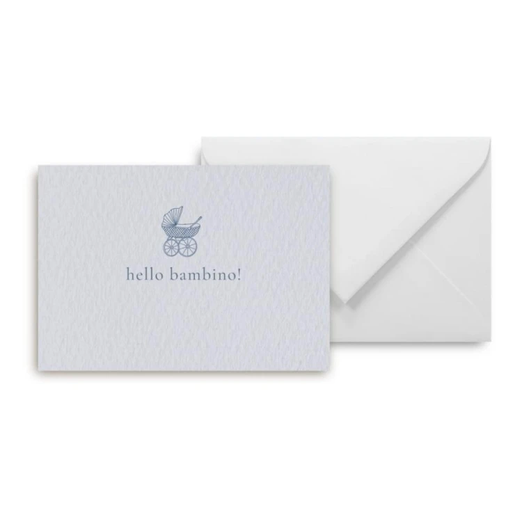 Mini kartka hello bambino blue