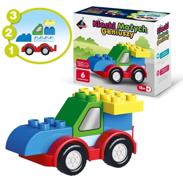 Klocki małych geniuszy Autko 6el, Askato