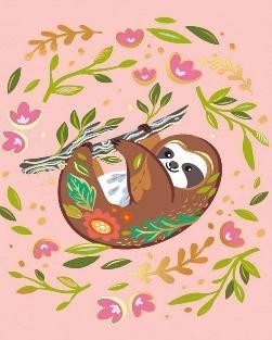 Karnet mini B8 Leniwiec na gałęzi