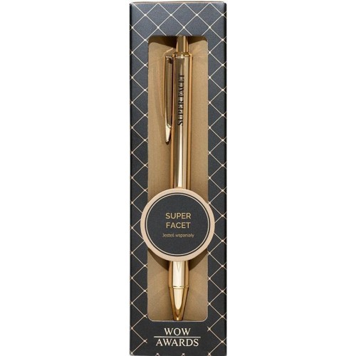 Długopis z grawerem Super facet, Be-Happy Gifts