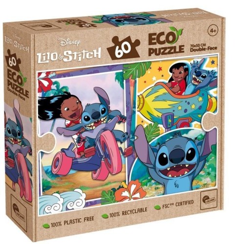 Puzzle 60 Stitch Eko dwustronne, Lisciani