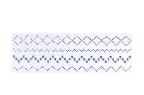 Dżety samoprzylepne srebrne paski 30cm, Brewis