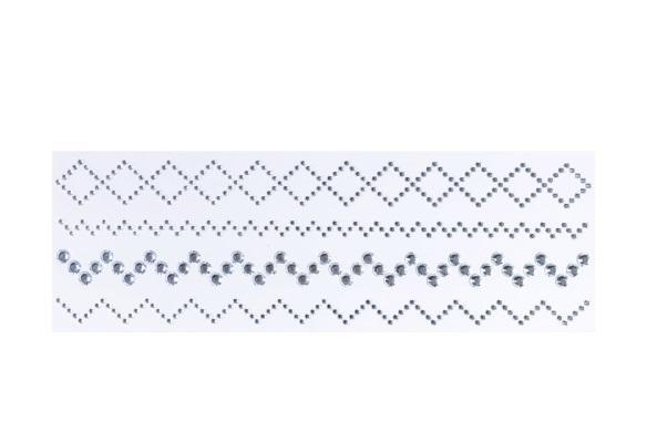 Dżety samoprzylepne srebrne paski 30cm, Brewis