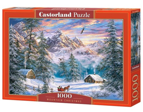 Puzzle 1000 Mountain Christmas CASTOR, Castorland