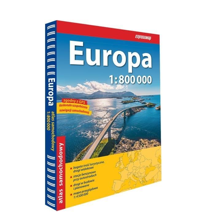 Europa atlas samochodowy 1:800 000, praca zbiorowa