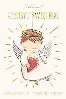 Karnet A5 Chrzest - Anioł z serduszkiem