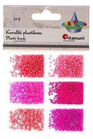 Koraliki plastikowe 6 rozmiarów 32g, Titanum