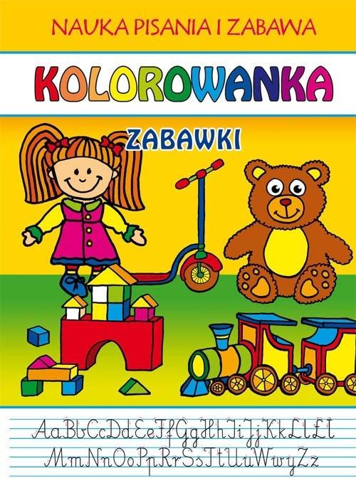 Kolorowanka. Zabawki. Nauka pisania i zabawa
