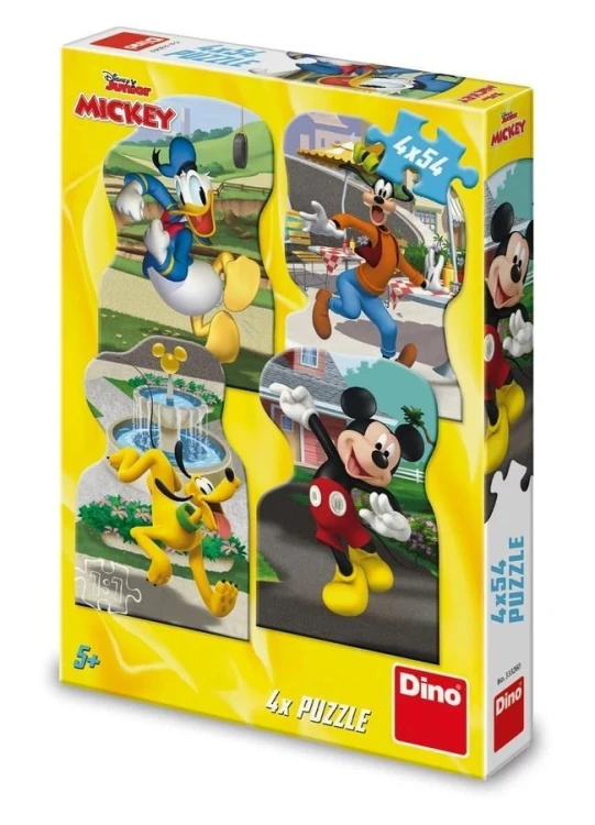 Puzzle 4w1 4x54 Myszka Miki, Dino Toys