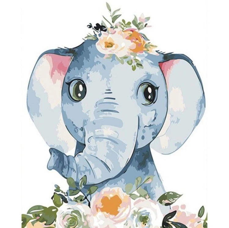 Malowanie po numerach 40x50cm Słonik, Koh-I-Noor