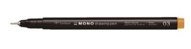 Cienkopis mono drawing 0,35mm żółty, Tombow