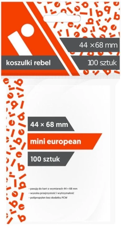 Koszulki Mini European 44x68 (100szt) REBEL, Rebel