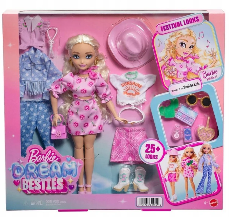 Barbie Dream Besties Malibu Festiwalowe stylizacje