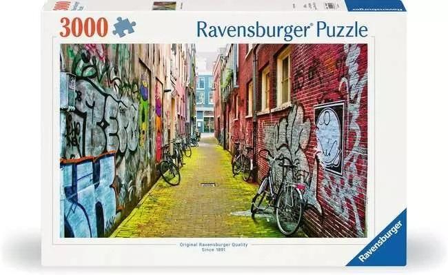 Puzzle 3000 Ulice Amsterdamu, Ravensburger