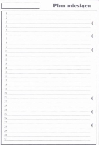 Wkład do organizera A5 Plan miesiąca ANTRA, Antra