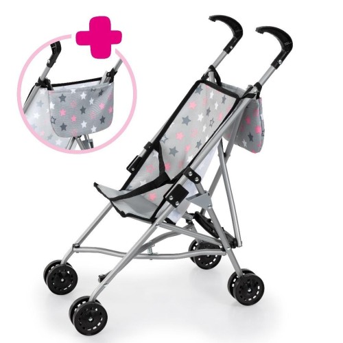 Wózek dla lalek z torbą szary, Bayer Design