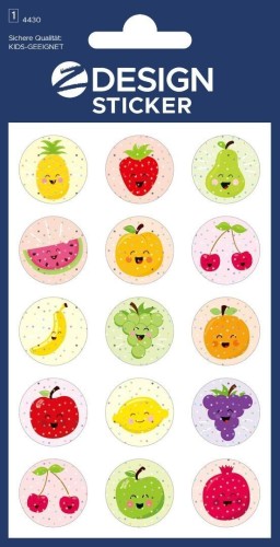 Naklejki błyszczące - owoce, Zdesign