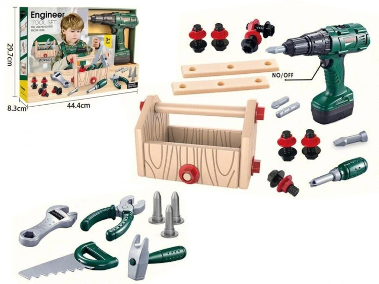 Zestaw narzędzi + wkrętarka 44,4x8,3x29,7cm, Madej