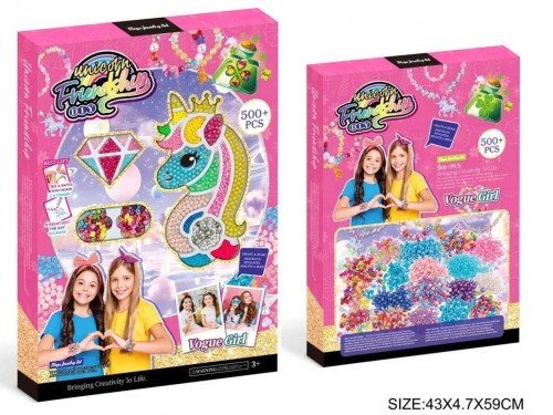 Zestaw koralików Jednorożec ponad 500szt, Madej