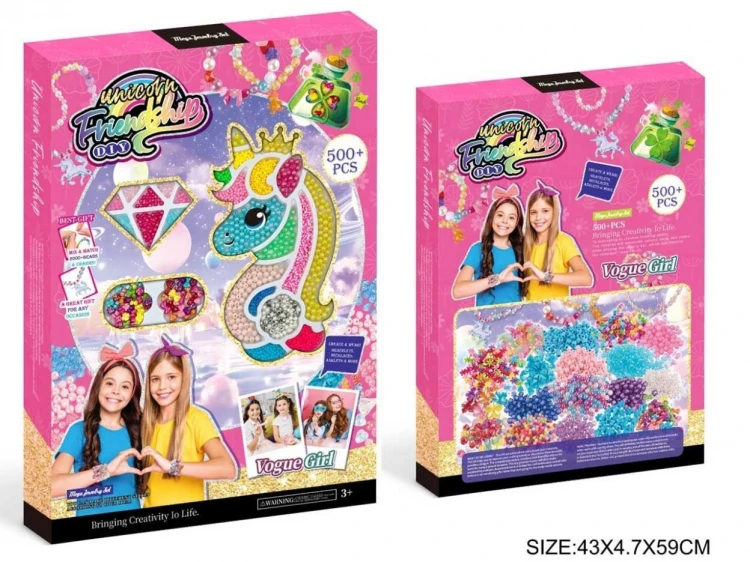 Zestaw koralików Jednorożec ponad 500szt, Madej