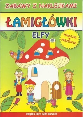 Łamigłówki. Elfy. Zabawy z naklejkami