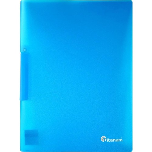Skoroszyt z klipem A4 niebieski, Titanum
