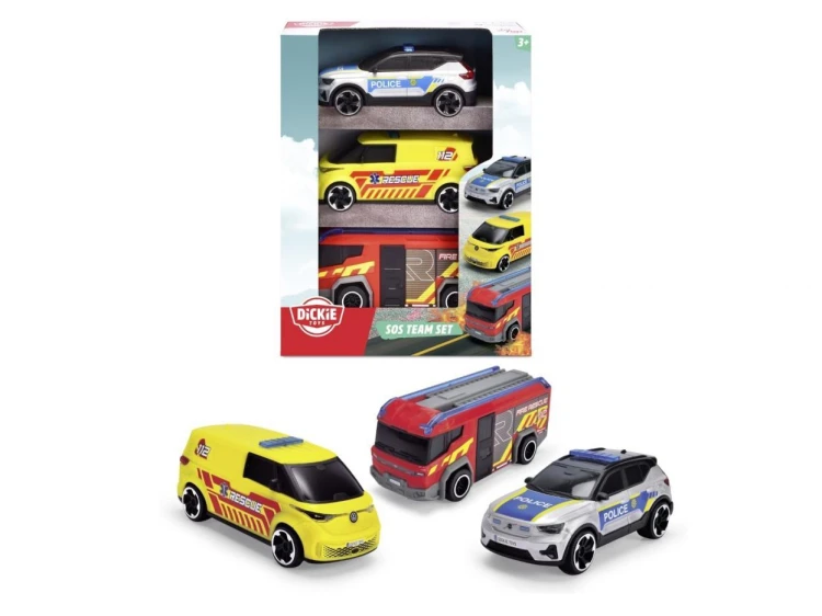 SOS Pojazdy ratunkowe 15,5cm 3-pak, Dickie Toys