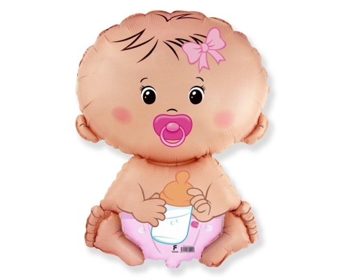 Balon foliowy 61cm Bobas Dziewczynka