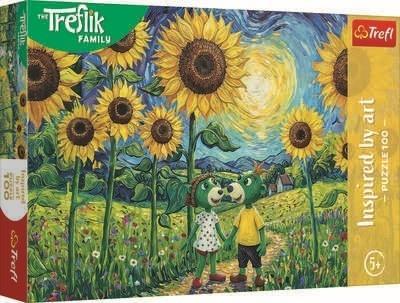 Puzzle 100 Spacer wśród słoneczników, Trefl
