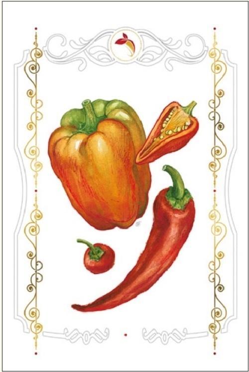 Karnet 12x18cm + koperta Papryki