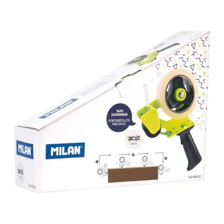 Dyspenser do taśmy pakowej Acid żółty MILAN, MILAN
