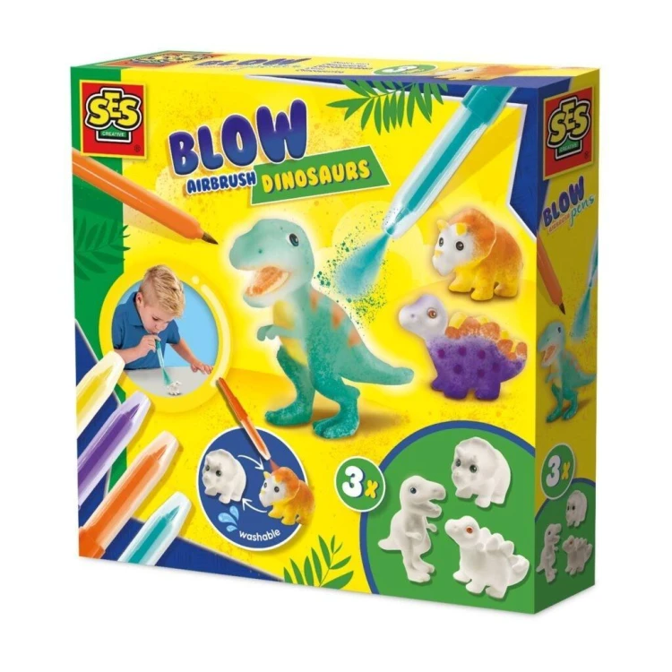 Pisaki z aerografem Dinozaury 3szt, SES
