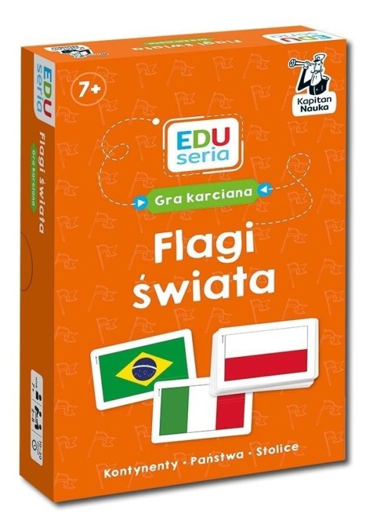 Kapitan Nauka EDUseria. Flagi świata. Gra karciana