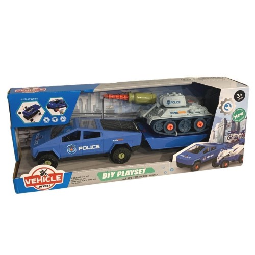 Samochód do montażu z przyczepą i czołgiem, Maksik