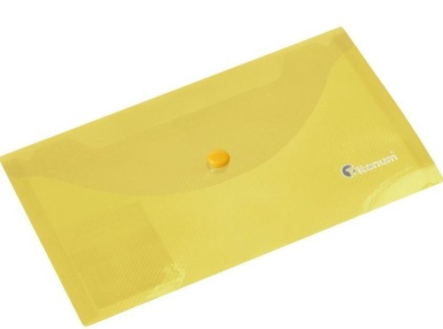 Teczka kopertowa DL transparentna żółta, Titanum