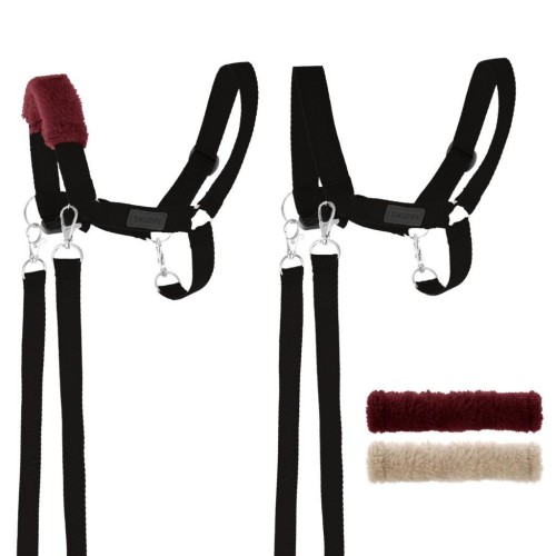 Kantar dla Hobby Horse wodze + futerka czarny