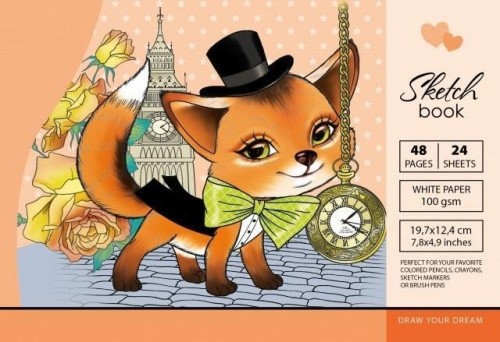 Szkicownik 197x124/48K 100g TW Lisek FRESH, Fresh