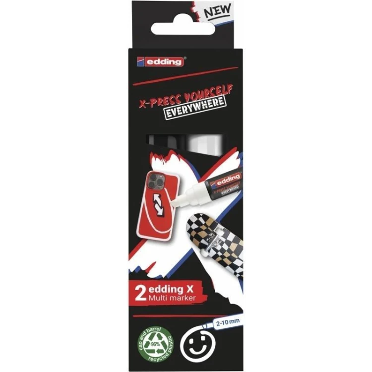 Multi marker biały i czarny 2szt, Edding