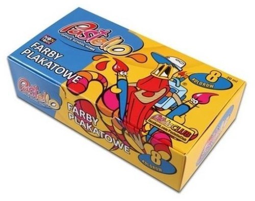 Farby plakatowe 20ml 8 kolorów, Alfa Pastello