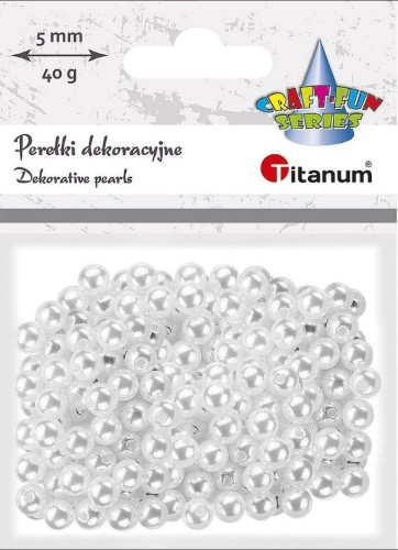Koraliki plastikowe perełki 40g, Titanum